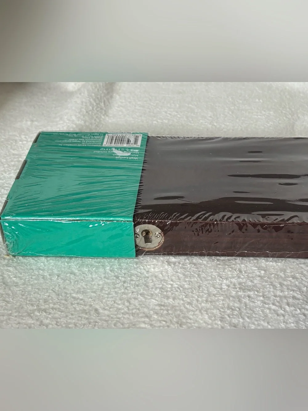 Essentials Brown Leather Waist Belt with Teal Trim